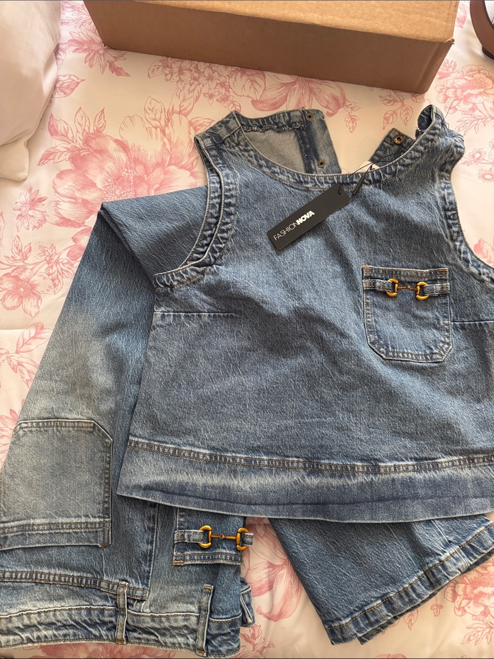 2 piece Lorena Denim Pant Set